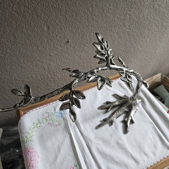 Pottery Barn Silver Jewelry Tree Stand Necklace 13x16" - Picture 3 of 8